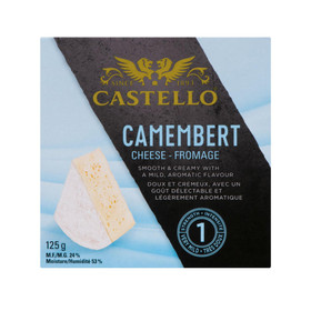 CASTELLO Camembert Danish Cheese - Shelf Stable, 125g