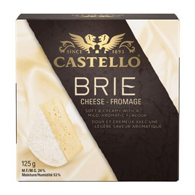 CASTELLO Brie Danish Cheese - Shelf Stable, 125g 
