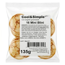 COOL & SIMPLE Mini Blini Russian Crepes - Frozen, 16-Pack ❆ 