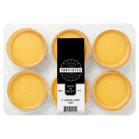 TARTISTES Lemon Curd 3-in Tart - 6 Pack, 486g ❆ 
