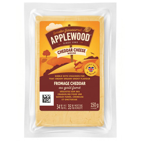 Applewood Smoked Cheddar Cheese Wedge, 150g ❆