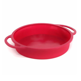 A LA TARTE Round Cake Pan - Red Silicone, 8-in
