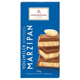 NIEDEREGGER Marzipan Bar - Milk Chocolate, 110g