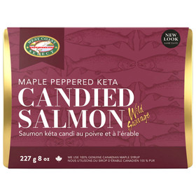 Maple Peppered Keta Candied Salmon, 227g