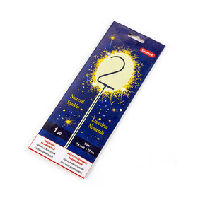 SAMROK Numeral Party Sparkler - No 2, 1 Piece