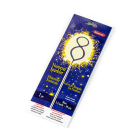 SAMROK Numeral Party Sparkler - No 8, 1 Piece