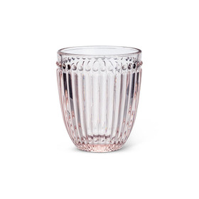 ABBOTT Dot & Panel Tumbler Glass - Pink, 10oz