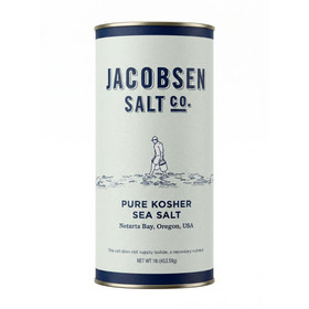 JACOBSEN SALT Pure Kosher Sea Salt - Canister, 1Lb 