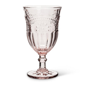 ABBOTT Flower Wine Glass - Pink, 8oz