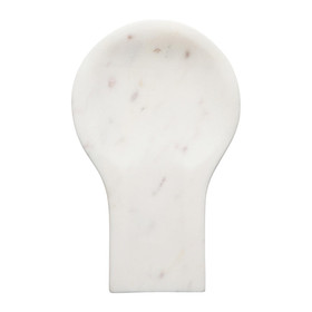 NOW DESIGNS Spoon Rest - White Marble, 8.5 x 5.25-in