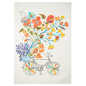 BON | ARTIS Ooh La La Bike Baskets Tea Towel - Cotton, 20 x 30-in