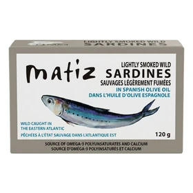 MATIZ Wild Sardines Lightly Smoked in  Olive Oil, 120g 