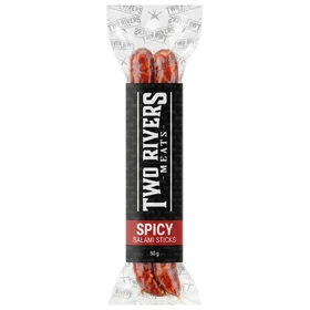 TWO RIVERS MEAT Salami Sticks - Spicy, 80g 