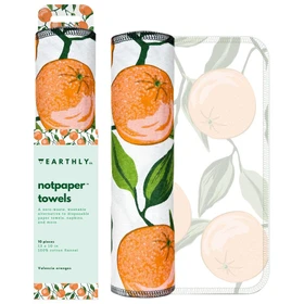 EARTHLY Notpaper Towels - Valencia Oranges, 10-Pack 