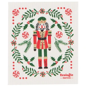 NOW DESIGNS Swedish Dishcloth - Nutcracker, 6.5 x 8-in