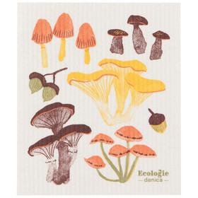 NOW DESIGNS Swedish Dishcloth - Field Mushrooms, 6.5 x 8-in