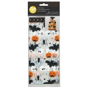 WILTON Treat Bags & Ties - Halloween Icons, Pack of 20