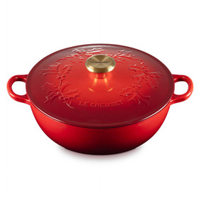 LE CREUSET Cerise Chef's Oven - Holly Collection, 4.1L 