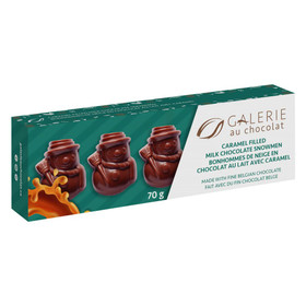 GALERIE AU CHOCOLAT Caramel Filled Milk Chocolate Snowmen, 70g