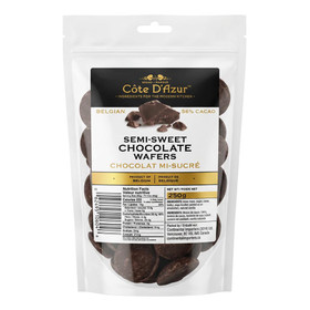 COTE D'AZUR Belgian Semisweet Chocolate Wafers, 250g 