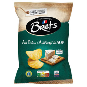 BRETS Bleu d'Auvergne PDO Blue Cheese - Flavoured Chips, 125g