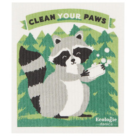 NOW DESIGNS Swedish Dishcloth - Clean Your Paws, 6.5 x 8-in