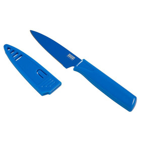 KUHN RIKON COLORI - Paring Knife Nonstick w Sheath, Blue