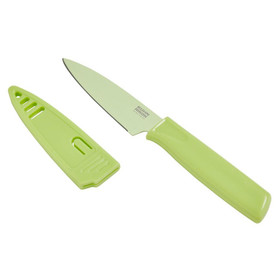 KUHN RIKON COLORI - Paring Knife Nonstick w Sheath, Light Green