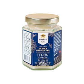 HONEY BEE ZEN Creamed Honey Infusions - Lemon, 250g