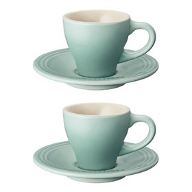 LE CREUSET Sage Espresso Cup & Saucer, Set of 2 