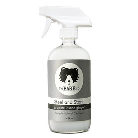 THE BARE COMPANY Steel Cleaner All Natural - Glass Spray Bottle, 473ml 