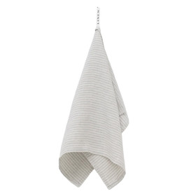 Kitchen Towel Linen - Grey Blue Pinstripe Rustic, 18 x 26-in