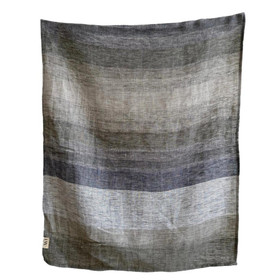 LINEN WAY Shore Linen Tea Towel - Blue, Taupe & Grey, 24 x 32-in 