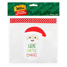 WILTON Here For the Cookies - Resealable Treats Bags, 20 Pieces 