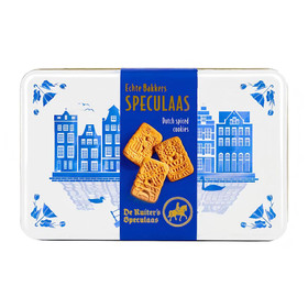 HELLEMA Speculaas Dutch Spiced Cookies - Tin Box, 450g 