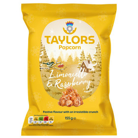 TAYLORS Limoncello and Raspberry Flavour Toffee Coated Popcorn, 155g 