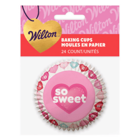 WILTON Baking Cups Valentine's Day - So Sweet, 24 Pieces 