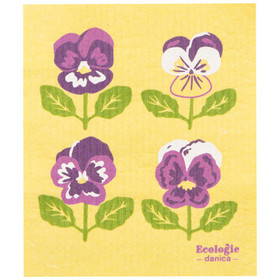 NOW DESIGNS Swedish Dishcloth - Pansy, 6.5 x 8-in 