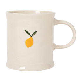NOW DESIGNS Lemon Embossed Mug - Stoneware, 16oz 