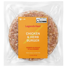 LEGEND'S HAUL Chicken & Herb Burger, 2 x 4oz ❆ 