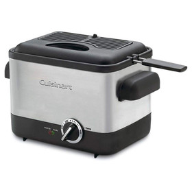 CUISINART Compact Deep Fryer 1000 Watts - Brushed Stainless, 1.1L 