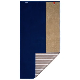 Khaki, Navy, Gray - Two Tone with B-Side Bath Towel, 30 x 60-in