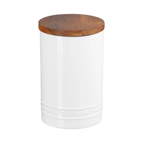 White Storage Canister - Stoneware, 0.77L