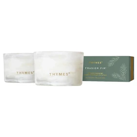 THYMES Frasier Fir - Tidings Poured Candle Set, 3oz Each 