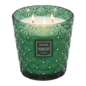 VOLUSPA Noble Fir Garland - 3 Wick Boxed Hearth Candle, 38oz 