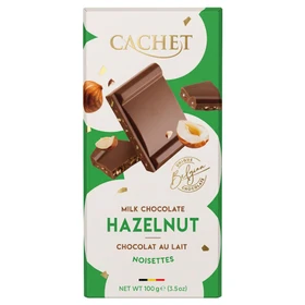 CACHET Cachet - Milk Chocolate Bar with Hazelnut, 100g 