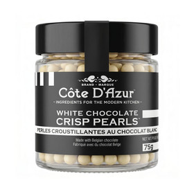 CÔTE D'AZUR White Chocolate Crispearls, 75g 
