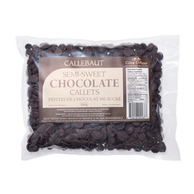 COTE D'AZUR Callebaut Semi Sweet Chocolate Callets, 500g