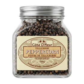 Tellicherry Peppercorns - Glass Jar, 210g