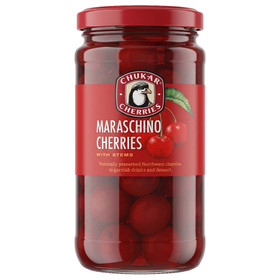 Chukar Maraschino Cherries with Stems, 383g